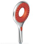 GROHE RAINSHOWER ICON 150 Series Multi Flow HAND SHOWER ( Chrome Body with Red Head ) | Dia 150mm Round with Hole Shower Head | 2 Type of Flow | Hand Shower Head for Bathroom / Toilet | 27443000-RD