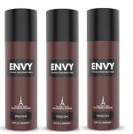 Envy Passion Rich French Fragrance Long Lasting Perfume Deodorant Spray (120ml) Pack of 3