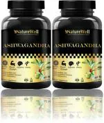 Naturewell Pure Ashwagandha Extract Capsules Veg, 60 Capsules Each (Pack Of 2)