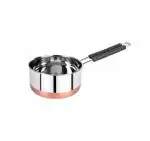Kitchen Krafts Stainless Steel Copper Bottom Saucepan with Wire Handle 1 L