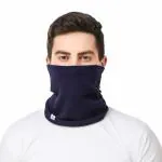 Riderscart Unisex Neck Gaiter Snood Face Mask Reusable, Cloth Face Masks Bandana Balaclava Cover Scarf Shield Sun Hood Tactical Light weight, Running, Riding for Men & Women (Navy Blue)
