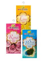 Air Gloss Air Freshener Pouch Sachet Fragrance Lime, Rose & Sea Breeze Pack of 3 | Scented Sachet for Closets, Drawers, Car, Office & Small Closed Spaces