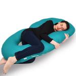 Mothersyard Full Body C Shape Maternity/Pregnancy Pillow - Baby Nursing Cushion & Maternity Pillow for Pregnant Women Made of 100% Cotton Pillow Cover - Sea Green