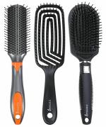 Midazzle Premium Flat & Paddle Hair Brush for Men & Women - Pack of 3