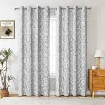 MATRIKA FASHION Velvet Door Curtain 7 feet Set of 2|Heavy Abstract Premium Curtains(White)