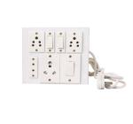 Saifpro Pvc Extension Board With 4 Sockets, 3 Switches 10 M Wire - 10 Meter Wire