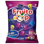 Oshon Striped Lollipop FruitoPop Rich And Tasty Juicy Orange Flavoured 70 Lollipops Pouch