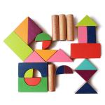 Shumee Multicolor Wooden Multi Shape Blocks Set With Chalkable Surface (3Yrs Plus)