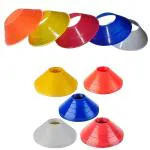 ASS ANAND SPORTS Agility Training Space Marker Mini Small 1.5 inch Ground Marker Cone Multicolour for Football, Cricket, Track and Field (10)