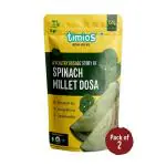 Timios Organic Spinach Millet Dosa -Sprouted Nutrition, Natural and Healthy Food (Pack of 2)
