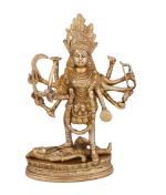 Arihant Craft Goddess Durga Kali Idol Handcrafted Showpiece - 29 cm (Brass, Gold)