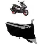 ABORDABLE Presents YAMAHA AEROX 155 Water Resistant - Dust Proof - Full Bike / Scooty Two Wheeler Body Cover (GREY STRIPES)
