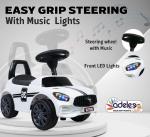 ODELEE Beetle Ride On Car For Unisex Kids with Front LED Light Back Rest & Music