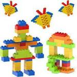 Vastate Satsun 60+ pcs DIY Plastic Building Blocks for Kids (Multicolor)