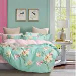 SILVER WEAVE WITH SLOGANWEAVING COMFORT King Size Sea Green Bedsheet - Pack of 3