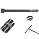 GIZGA essentials Double Sided Hook and Loop Wire Organizer for PC and TV Wires - 20 cm (Pack of 20)