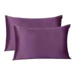 Riara Comfortable Soft Pillow Cover Satin Pillowcase Silky Silk for Hair & Skin Home Decor , Purple Passion (Lumber Size, 16