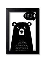 Blue Nexus Cute Teddy Bear Wall Poster with Wall Frame Room Art Painting Collection A4 size 10x13