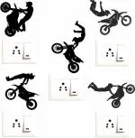 StickMe Vinyl Bike Stunt Adventure Decorative Wall Sticker