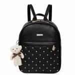 TYPIFY PU Leather Teddy Keychain Women Backpack Handbag