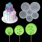 BAKEWAREIND Lyba Moulds Round Fondant 6 Different Sizes Silicone Candy Lollipop Moulds l Candy Lollipop Moulds l Silicone Candy Lollipop Moulds l Decorating Candy Lollipop Moulds l Chocolate Moulds l Cake Moulds l Moulds