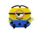 Brain Freezer Minion 1 Eyes Silicone Shock Proof Sleeve Skin Carrying Bag Box Cover Case Compatible with Airpods 3 (Pack of 1)