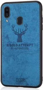 Mbcase Samsung Galaxy A20 Blue Cloth Shock Proof Back Cover