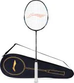 Li-Ning Blue, Grey Carbon Fibre Strung Badminton Racquet, 1 Kg