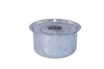 Sonanshi Silver Stainless Steel Round Bottom Patila With Lid 3 L