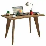 MADESA Compact Home Office Desk, Wood, 120 W x 77 H x 60 D Cm Rustic