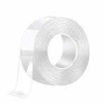 Diximo Double Sided Tape Heavy Duty - Multipurpose Removable Traceless Mounting Adhesive Tape for Walls, Washable Reusable Strong Sticky Strips Gel Grip Tape Nano Double Sided Tape (3 Meter-3 MM)