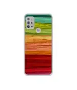 Casotec Colorful Thread Design Printed Silicon Soft TPU Back Case Cover for Motorola Moto G10