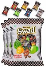 Swad Mixed Candy (Kaccha Aam, Pan, Imli, Cola, Coffee, Orange with Vitamin C), 3 Pack x 50 Toffee