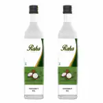 RAHA Refined Pure Coconut oil - 1Litre Pet bottle (Pack of 2)