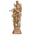ARTVARKO Brass Krishna Murti - 29 inch Big