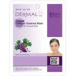 Dermal Korea Collagen Essence Grape Full Face Facial Mask Sheet (Pack of 10)