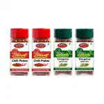 Dynut Oregano Seasoning (110g), (2) Chilli Flakes (80g), (2) (Pack of 4) | Italian Pizza and Pasta Seasoning | Perfect for Garlic Bread, Soup, Salad etc | Premium Herbs and Spices | 100% Natural