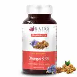 Bliss Welness Vegan Omega 3 6 9 1000mg | Organic Omega 369 ALA Omega3 500MG LA Omega 6 137MG OA Omega 9 200MG Essential Fatty Acid | Heart Cholesterol Brain Eye Joint Immunity Health Supplement - 60 Vegetarian Capsules
