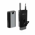 Portronics Clean M Multifunctional 8-in-1 Gadget Cleaning Kit with Mobile Holder for Smartphone, Tablet, Laptop, Earbuds(Black)