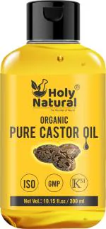 Holy Natural - The Wonder of World Organic Castor Oil (300 ML), Cold-Pressed, Pure, No GMO, NO Heat treatment, Hexane Free Castor Oil - Moisturizing & Healing, For Dry Skin, Hair Growth
