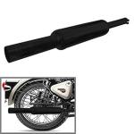 BIGBIRD Best SIL119 Bike Bullet Silencer Short Bottle Mini Punjab Dholki Empty Exhaust Silencer Black for Royal Enfield Standard Bullet 350 Twin Spark