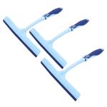 Kuber Industries Kitchen Wiper|Plastic Kitchen Slabs Wiper|Wiper for Cleaning Slabs with Detachable Handle|Ideal For Windows|Glass & Car Windshield|Pack of 3 (Sky Blue)