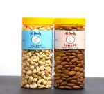 41 foods Dry fruits combo pack of 2 Cashews Almonds | badam kaju (500x2) 1 KG