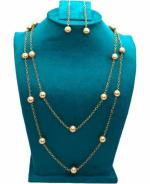 Jn Handicraft Alloy Copper-Plated Maroon Jewel Set For Women And Girls