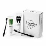 Habbits Oral Hygiene Kit | Teeth Whitening & Gum Moisturising Toothpaste | Bio-degradable Toothbrush With Soft Bristle for Adults | Charcoal Infused Toothbrush Bristles | Morning (Te-Cha) and Evening (Hem-Co) Toothpaste