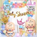 GROOVY DUDZ Baby Shower Combo Decorations Set With Baby Shower Balloon Home Decoration items(37Pcs)
