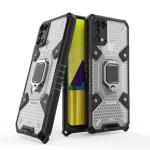 Accessories Kart Samsung M21 Transparent Polycarbonate Back Cover Phone Cases With A Stand Ring Holder