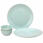 Bodhi House Ceramic Handcrafted Stoneware Dinner Set of 4 Pcs |
