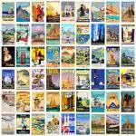 Craft Qila Travel Vol 1 Pack of 54 Aesthetic Wall Collage Kit, Girl Room Decor, Dorm Decor, Photo Collage Kit, Wall Collage