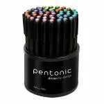 Pentonic Pink, Purple, Green, Orange, Sky Blue, Brown, Light Green Ink 0.7 mm Ball Pen (Pack of 50)